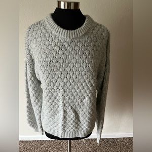 New day Sweater, gray, long sleeves, like new worn only once.